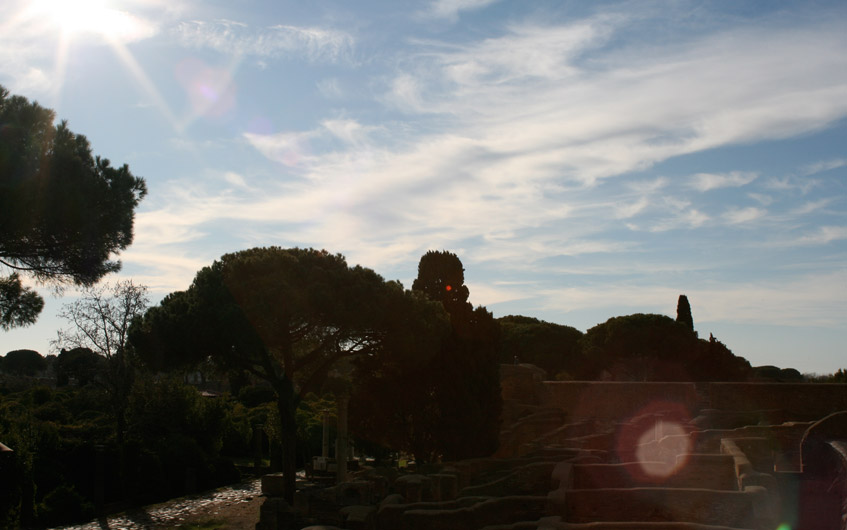 Ostia Antica und bestes Wetter