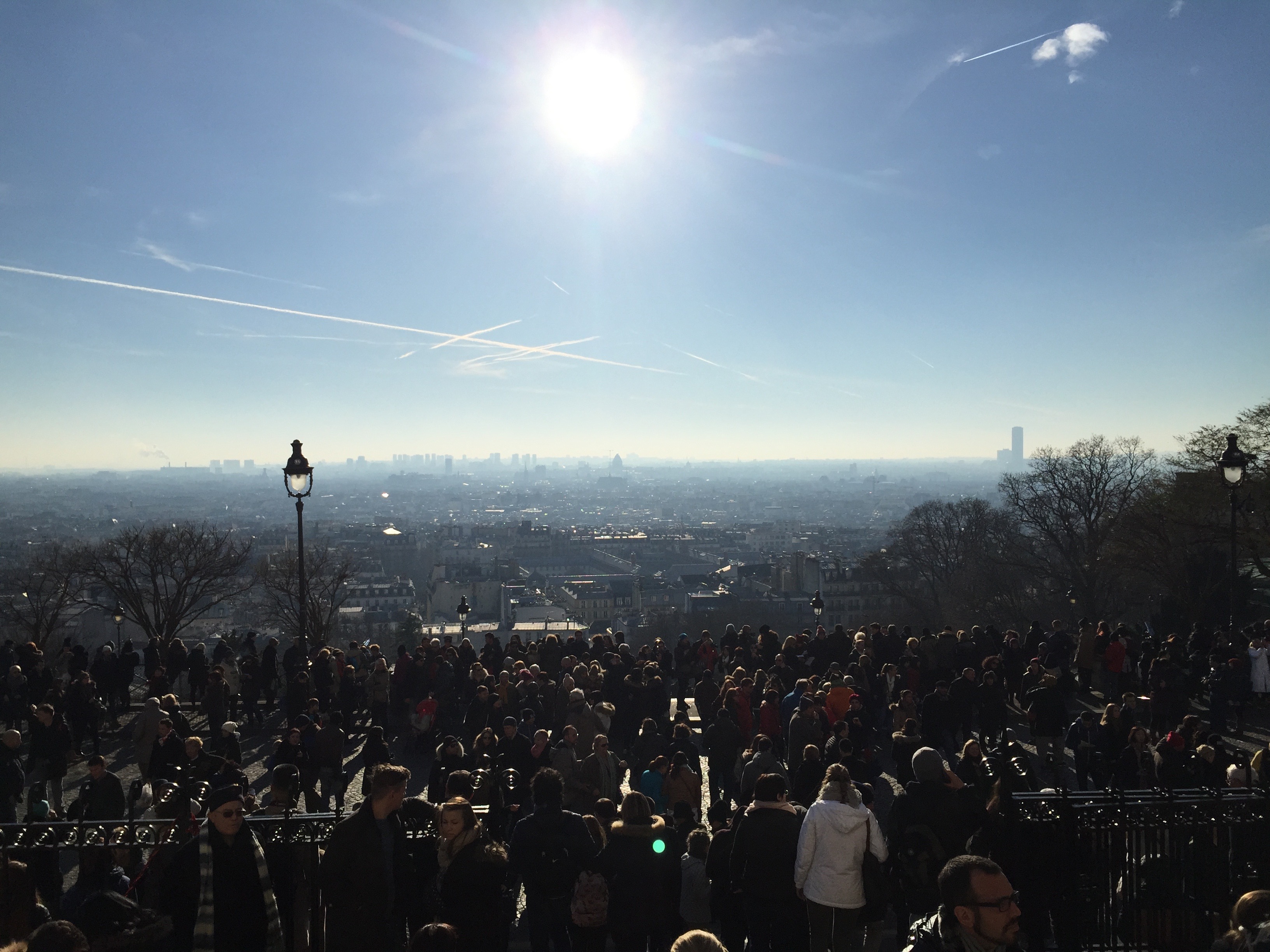 Blick von Sacre Coeur am Neujahrsmorgen.