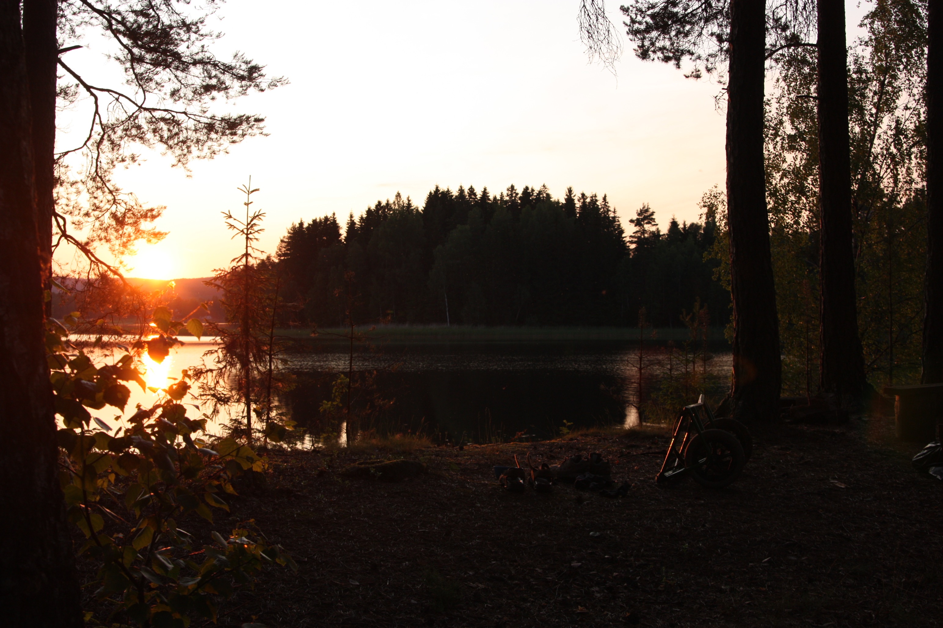 Sonnenuntergang im Schwedischen Nirgendwo.