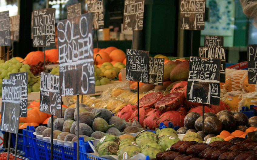 Auf dem Wiener Naschmarkt