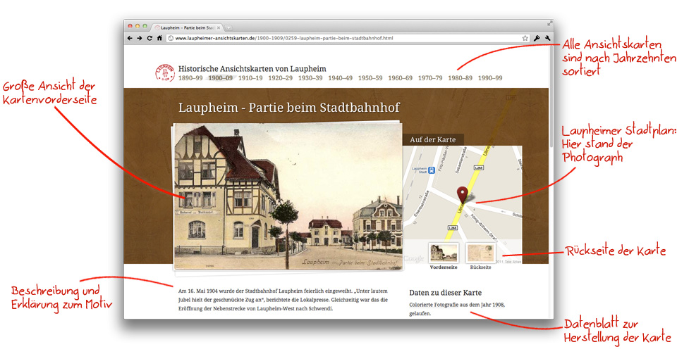 Laupheimer Ansichtskarten Webseite